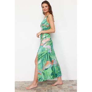 Trendyol TBESS24EL00098 Volwassenen Vrouwen - Groen–veelkleurig - 38