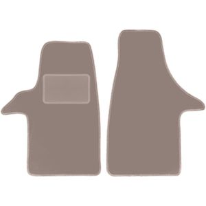 Beige veloursmatten voor: Volkswagen Transporter T5 bestelwagen (2003-2015)