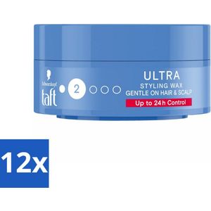 Taft - Ultra 2 - Haarwax - 75 ml - Flexibele Textuur - Glanzende Finish