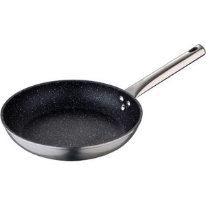 Oneiro’s Luxe Koekenpan - zilver – ø20 x H 4,3 cm – koken – tafelen – keuken – koekenpan – inductie – gas – potten – pannen