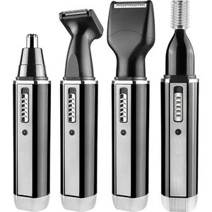 QuickFixed 4 in 1 Trimmer - Neustrimmer - Baardtrimmer - Oortrimmer - Wenkbrauw Trimmer - Trimmer - Tondeuse - Haar - Baard - Neus Trimmer - Oplaadbaar - Mannen - Schaamstreek - Pro versie