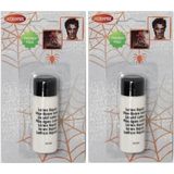 Halloween 2x Vloeibare latex schmink/make-up tube 28 ml - Halloween make-up nephuid/wonden maken