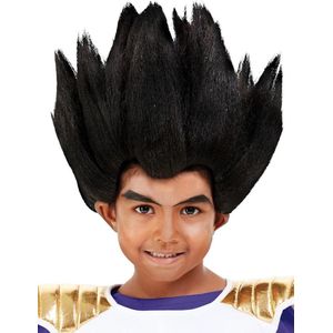 FUNIDELIA Vegeta pruik- Dragon Ball voor jongens - Zwart