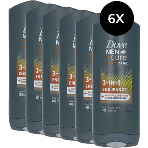 Dove Men + Care Sport Care 3-in-1 Endurance Face + Body Wash- 6 x 400 ml