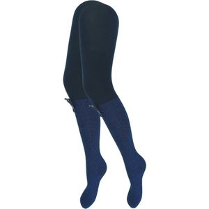 Kindermaillot - Glitter - Strik - Marineblauw - Maat 110/116