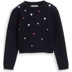 Tom Tailor - Gebreide Trui - Sky Captain - Met Hart-breisels