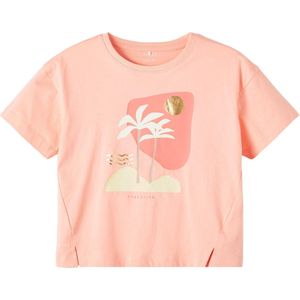 Name it t-shirt meisjes - oranje - NKFflicka - maat 158/164