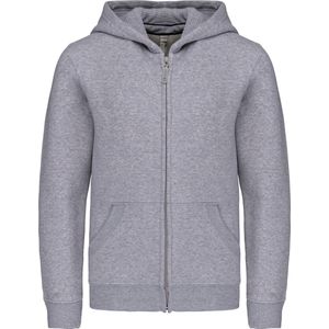 Kariban Kinder hooded sweater met rits K455 - Oxford Grey - 6/8 Y (6/8 ans)