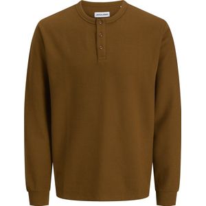 JACK&JONES - JJEDOVER HENLEY LS TEE NOOS - Heren - Lange mouwen shirts