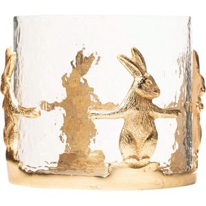 Mars & More - Windlicht 'Champagne Rabbit' (Goud, Large)