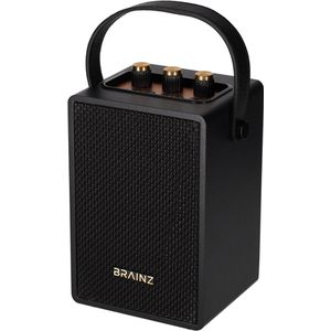 Brainz - Retro Speaker - Zwart - Bluetooth - FM-Radio