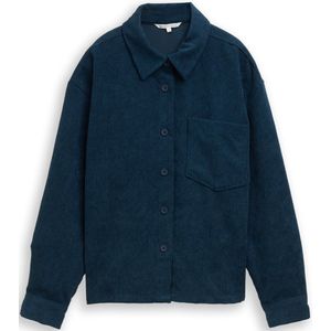 Tom Tailor - Boxy Pasvorm Blouse - Ribfluweel