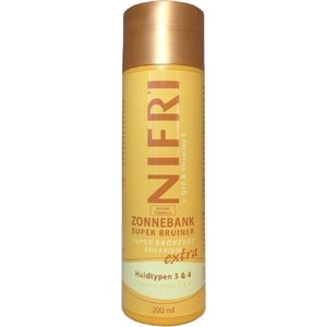 Nifri - zonnebankcrÃ¨me - super bruiner - extra huidtype 3 & 4 - hydraterend en verzorgend - voor gezicht en lichaam - 200ml