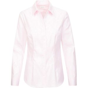 Seidensticker dames blouse slim fit - twill - roze - Maat: 40