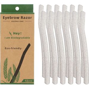 De 2 Lalas - 12 x Wenkbrauw mesjes - Wenkbrauw scheermesjes - Gezicht mesje - Dermaplaning - Eyebrow razor - Tarwestro - 12 stuks