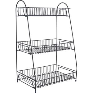 Present time | keukenrek/kitchen rack Tidy large | zwart/black | 30x20x45,5 cm | PT3845BK