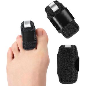 Allecto Plus - Teenrails voor hamerteencorrectie | Verstelbare bandage voor gebroken tenen | Geschikt voor dames en heren | Zwart