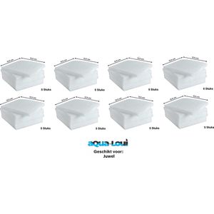 Aqua-Loui® - Filterwatten - Geschikt voor Juwel - Large (L) - Geschikt voor Bioflow 6.0 - Intern filtersysteem - Aquarium - Geschikt voor Juwel: Rio 300 & Vision 260 - 50 stuks