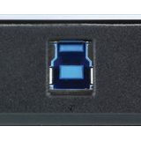 USB Schakelaar 2x USB-B Female - 4x USB 3.0 A Female Zwart