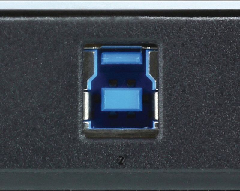 USB Schakelaar 2x USB-B Female - 4x USB 3.0 A Female Zwart