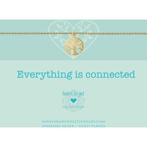 Heart to Get bracelet, gold plated, tree of life, everything is connected
