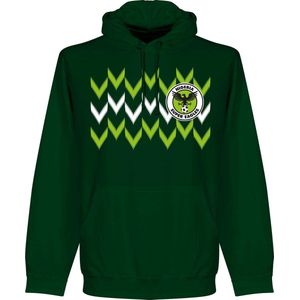 Nigeria 2018 Pattern Hooded Sweater - Donker Groen - XL