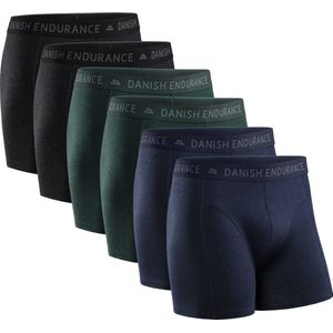 DANISH ENDURANCE Katoenen Boxershorts- Onderbroeken voor Heren - 6 pack - Maat 3XL