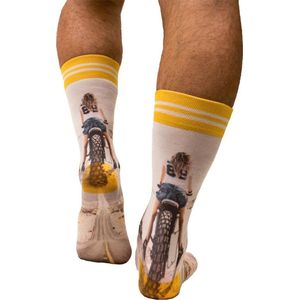 Sock My Feet - Biker Chick - Katoen - Geprinte sok - Herensokken Maat 39-42