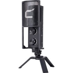 Comica STM-USB microfoon voor streaming, studio en podcast — USB & USB-C ��— Professionele microfoon met tafelstatief — Gaming, YouTube, Interviews — Zwart