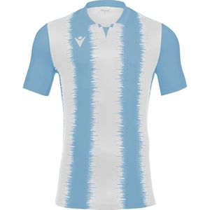 Macron Miram Shirt Korte Mouw Heren - Hemelsblauw / Wit | Maat: 3XL