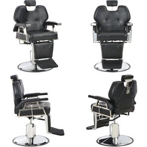 vidaXL Kappersstoel 72x68x98 cm kunstleer zwart - Kappersstoel - Kappersstoelen - Kapper Stoel - Kapper Stoelen
