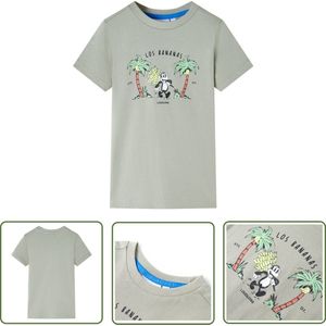 vidaXL Babykleding - Kinderkleding - Kindershirt 92 lichtkakikleurig - T-shirt - Meisjeskleding - Jongenskleding