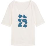 TOM TAILOR - Shirt - Blauw/Wit - T-shirt