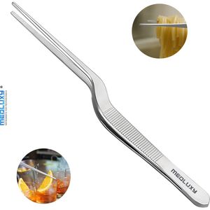 MEDLUXY® Keukenpincet RVS 20 cm – Professionele & Robuuste Kookpincet – Ideaal als Sushi Pincet & Serveerpincet