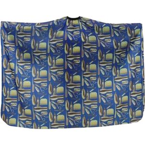 Livano Baardschort - Beard Bib - Scheerschort - Baard Cape - Kappersmantel - Kapmantel - Blauw
