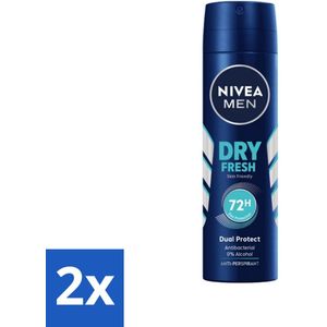 NIVEA Men Deodorant Spray Dry Fresh 150 ml - Voordeelverpakking - 2 stuks
