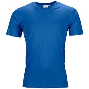Fusible Systems - Heren Actief James and Nicholson T-Shirt met V-Hals (Blauw)