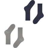 Esprit Fine Dot 2-Pack gedessineerd katoen multipack sokken heren veelkleurig - maat 39-42