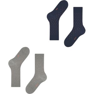 Esprit Fine Dot 2-Pack gedessineerd katoen multipack sokken heren veelkleurig - maat 39-42