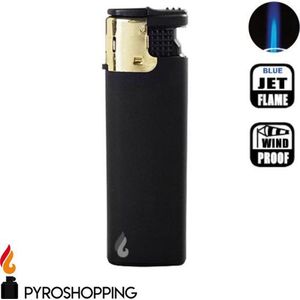 Pyroshopping Luxe Stormaansteker PS5 Goud met Zwart (hervulbaar)