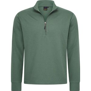 Mario Russo Pique Longsleeve Shirt - Trui Heren - Sweater Heren - Coltrui Heren - L - Groen