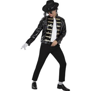 FUNIDELIA Zwarte militaire jas Michael Jackson voor mannen - Maat: XS