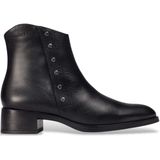 Wonders - D-1807 - Leren Enkellaarsjes - Zwart - Casual