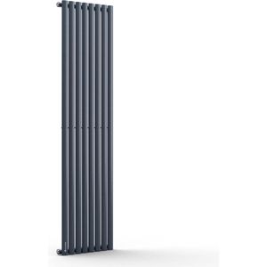 Blumfeldt Badkamerverwarming - 728 Watt - Designradiator - Zuinig en vlak - Verticaal - Wandverwarming voor Bad- en woonkamer - Geruisloos - Radiator met thermostaat - Antraciet