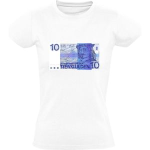 10 Gulden Dames T-shirt | geld | biljet | briefje | briefgeld | tien | joetje | tientje | munt