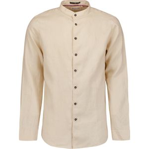 No Excess Mannen Linnen Hemd Donker Beige XXL