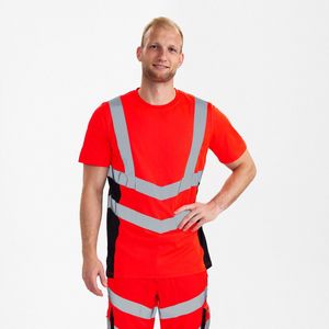 Engel - Safety T-shirt - Hi-vis Red / Black