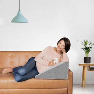Wigkussen voor bed & bank - rugkussen en beenkussen - comfortabel leeskussen van stevig schuim - kniekussen - aderkussen voor ontspanning en zwangerschap - standaard reflux-kussen
