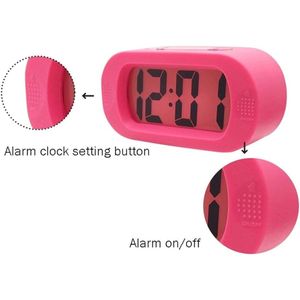 Go Go Gadget - Wekker - Digitaal - Met snooze functie - Met nachtlicht - Roze