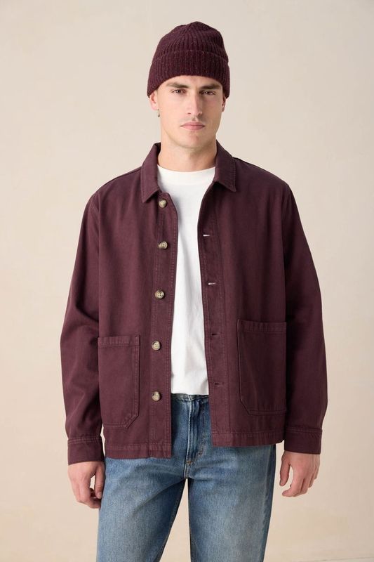 Sissy-Boy - Werkjassen - Donkerbruin - Katoenen Jack - Lange Mouwen - Relaxed Fit